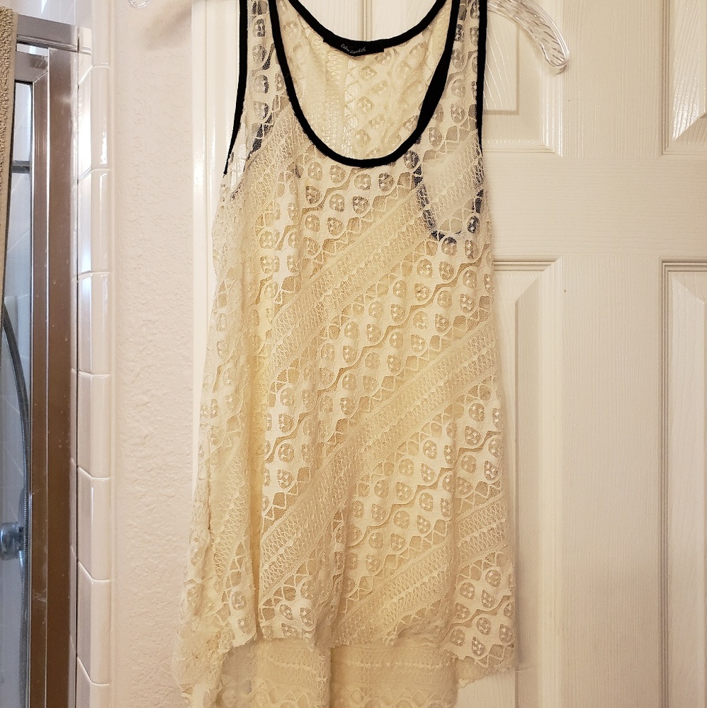 Creme Lace top